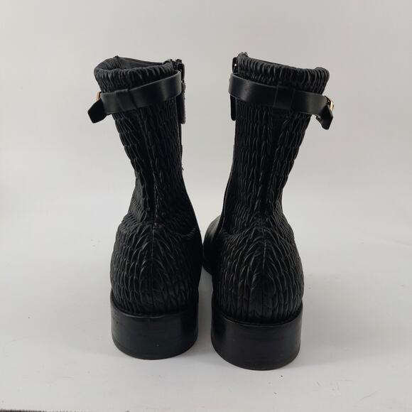 Cole Haan Womens Size 9 Leather Boots Black W12055 Stretch Buckle main image 7